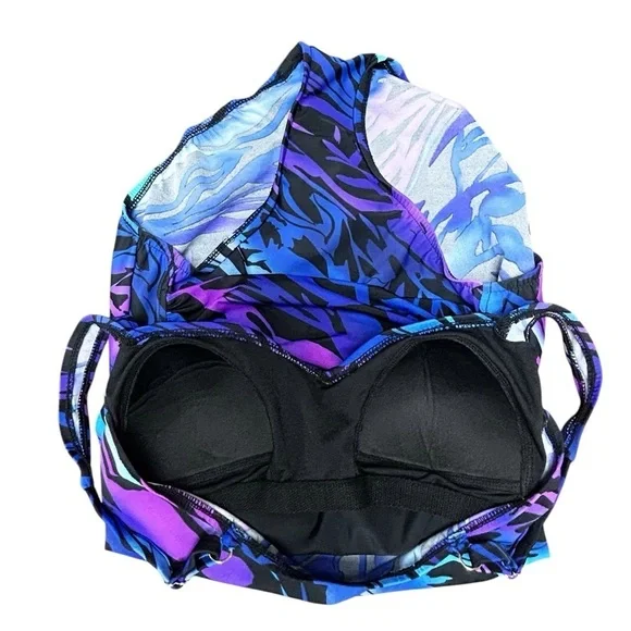 MIRACLESUIT Colorful Ruching Swim Suit Size 10 - Picture 5 of 9